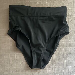 Kona Sol Black High-Waist Bikini Bottoms